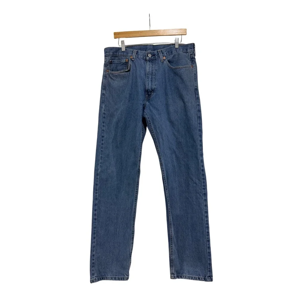 Levi's 505 Regular Fit Straight Leg Men's Blue Denim Jeans W36 L34 Normcore